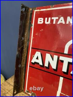 Vintage French Antargaz double sided enamel sign, 1970's