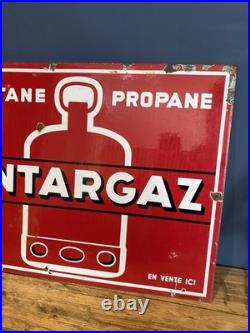 Vintage French Antargaz double sided enamel sign, 1970's