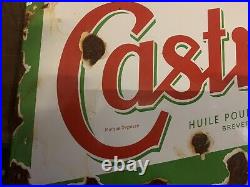 Vintage French Castrol Enamel Sign