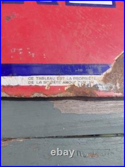 Vintage French Double Sided Enamel Advertising Sign Agricultural Machinery