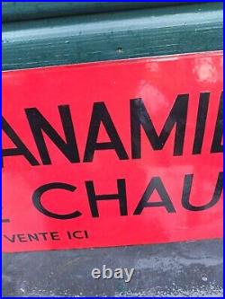 Vintage French Enamel Advertising Sign'CIANAMIDE DE CHAUX' Fertilizer