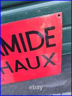 Vintage French Enamel Advertising Sign'CIANAMIDE DE CHAUX' Fertilizer
