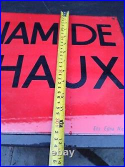 Vintage French Enamel Advertising Sign'CIANAMIDE DE CHAUX' Fertilizer