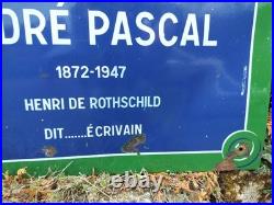 Vintage French Enamel Paris Street Sign Rue Andre Pascal 16th Arrondi