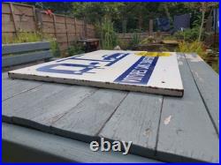 Vintage French Enamel Sign Car And Train