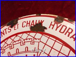 Vintage French Enamel Sign, Lille Coat Of Arms