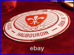 Vintage French Enamel Sign, Lille Coat Of Arms