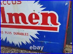 Vintage French Fulmen Accus Enamel Advertising Sign Original Motoring Vintage French Fulmen Accus Enamel Advertising Sign Original Motoring