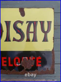 Vintage French Original Enamel Sign Cramoisay Fine And Smooth Wine