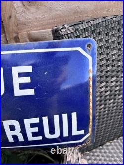 Vintage French Street Sign Enamel