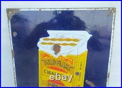 Vintage Gold flake Cigarettes Honeydew Double Sided Porcelain Enamel Sign Board