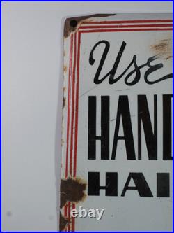 Vintage H. B & Co Hand Brand Hair Dye Enamel Advertising Sign