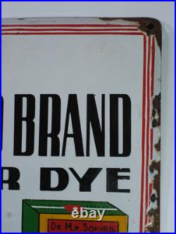 Vintage H. B & Co Hand Brand Hair Dye Enamel Advertising Sign