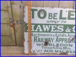 Vintage Hawes & Co Enamel Dubble Sided Sign