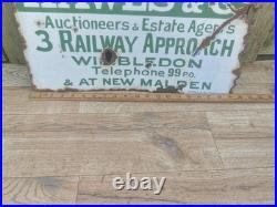 Vintage Hawes & Co Enamel Dubble Sided Sign