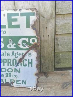 Vintage Hawes & Co Enamel Dubble Sided Sign