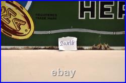 Vintage Henley C. M. A. Cables Porcelain Enamel Double Sided Sign 18x20 England El Vintage Henley C. M. A. Cables Porcelain Enamel Double Sided Sign 18x20 England El