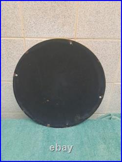 Vintage His Master Voice Enamel Button Sign 30 Cm Wide