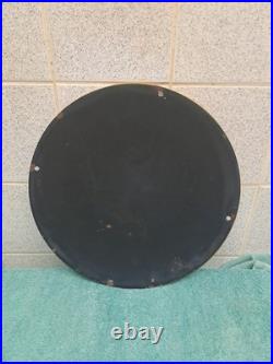 Vintage His Master Voice Enamel Button Sign 30 Cm Wide