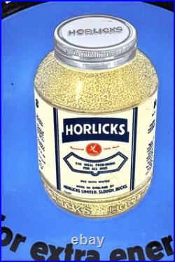 Vintage Horlicks Porcelain Enamel Sign 18x12in Food Drink Advertising Board Engl