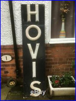 Vintage Hovis Bread Bakery Shop Advertising Sign, Enamel Interest, TV Film Prop