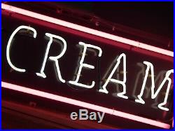 Vintage Ice cream Neon Advertising Sign Antique Not Enamel Bar Restaurant Lamp
