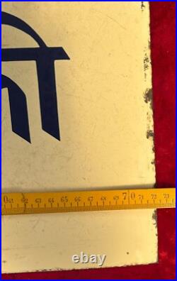 Vintage Indian DeChane's Herbo-Mineral Medicines enamel sign. Circa 1950