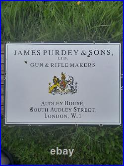 Vintage James Purdy & Sons Ltd Gun & Rifle Makers Enamel Sign