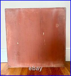 Vintage Japanese Enamel Hospital First Aid Warning Sign Neon Interior Cocktail