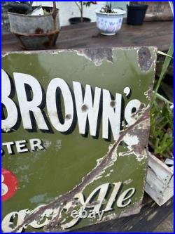 Vintage Jewsbury & Browns Manchester Dry Ginger Ale Enamel Sign