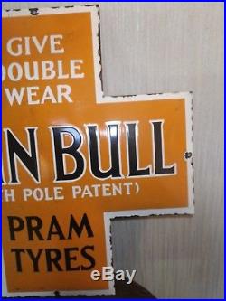 Vintage John Bull Tyres Enamel Sign