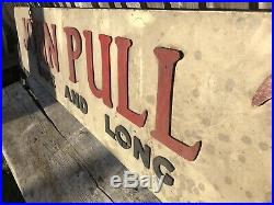Vintage John Bull Tyres Pre War Wood Sign Enamel Barn Find Man Cave Rare Old