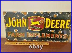Vintage John Deere enamel sign