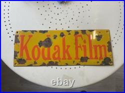 Vintage Kodak Film Enamel Sign Good Man Cave Item Length 40cm Width 15cm