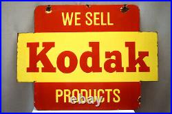 Vintage Kodak Product Porcelain Enamel Sign Board Double Sided Advertising Old6