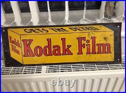 Vintage Kodak tin sign not enamel rare