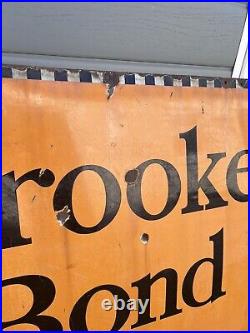 Vintage Large Brook Bond Tea Enamel Sign Original