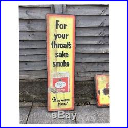 Vintage Large Craven'A' Cigarette Cigar Metal Enamel Shop Tobacco Advert Sign