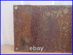 Vintage Large Danger Metal And Enamel Sign 26 Long