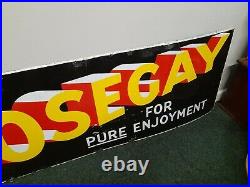 Vintage Large Enamel Advertising Sign Nosegay Tobacco
