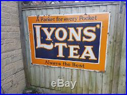 Vintage Large Enamel Lyons Tea Sign Collection from Swindon