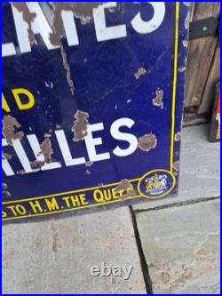 Vintage Large Original Rowntrees Enamel Sign 40 X 30