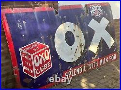 Vintage Large enamel Oxo Advertising sign
