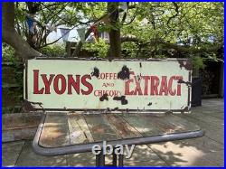 Vintage'Lyon's Coffee And Chicory Extract' Enamel Sign