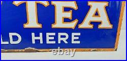 Vintage Lyon's Tea Enamel Advertising Sign