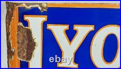 Vintage Lyon's Tea Enamel Advertising Sign