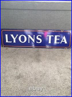 Vintage Lyons Tea Enamel Sign Original