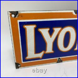 Vintage Lyons Tea Metal Enamel Cafe Tea Shop Advertising Sign Vintage Lyons Tea Metal Enamel Cafe Tea Shop Advertising Sign