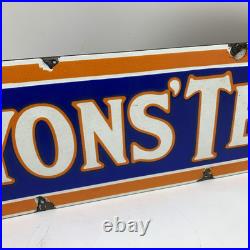 Vintage Lyons Tea Metal Enamel Cafe Tea Shop Advertising Sign Vintage Lyons Tea Metal Enamel Cafe Tea Shop Advertising Sign