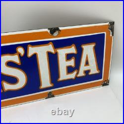 Vintage Lyons Tea Metal Enamel Cafe Tea Shop Advertising Sign Vintage Lyons Tea Metal Enamel Cafe Tea Shop Advertising Sign